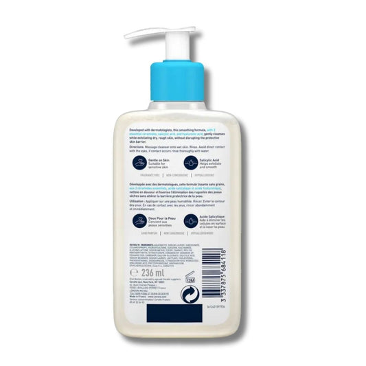 CeraVe SA Smoothing Cleanser – Exfoliating Cleanser with Salicylic Acid (236 ml)