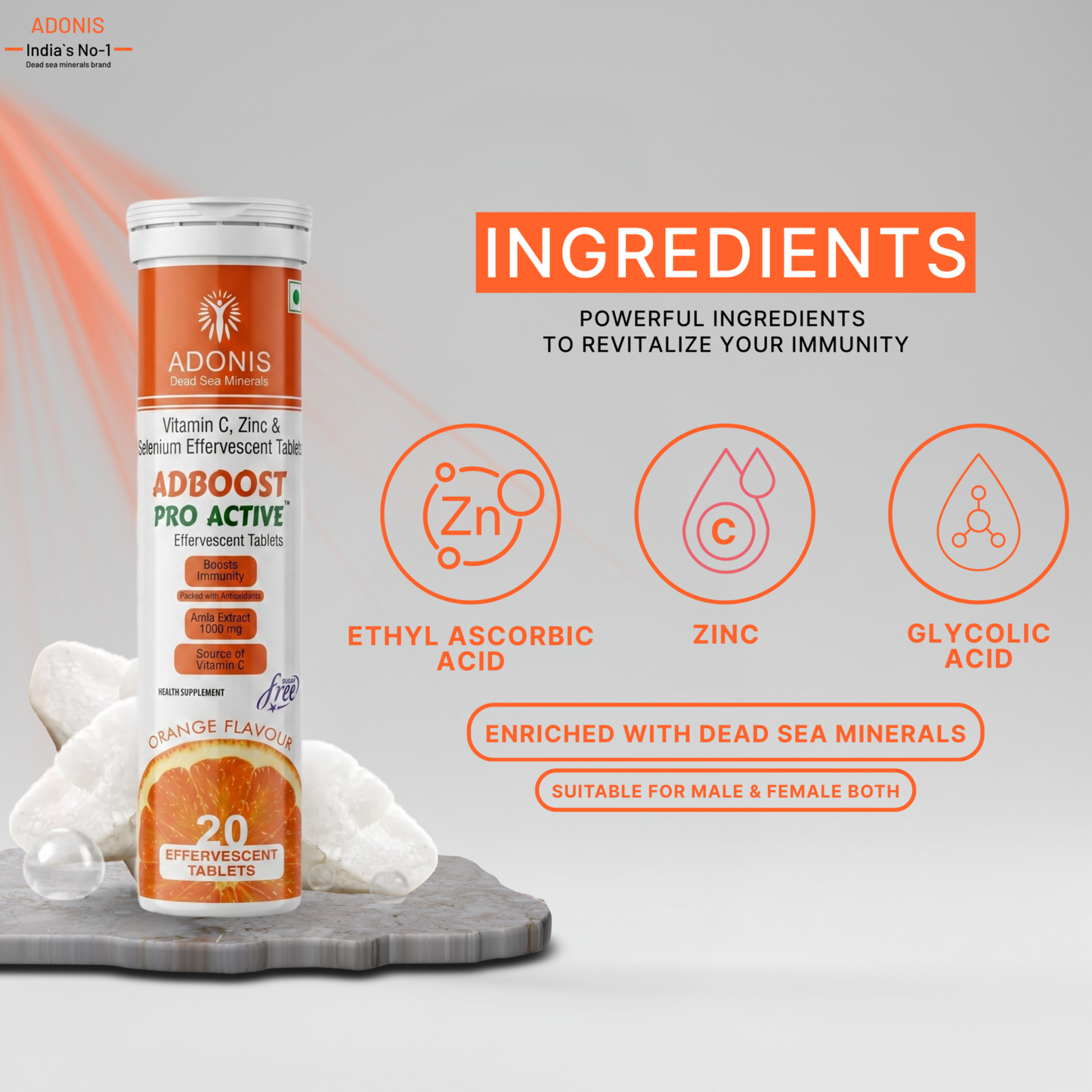Adonis ADBOOST PRO ACTIVE Effervescent Tablets