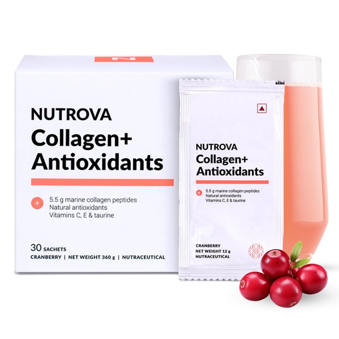 Nutrova Collagen+ Antioxidants skin renewal supplement | Skn Biome