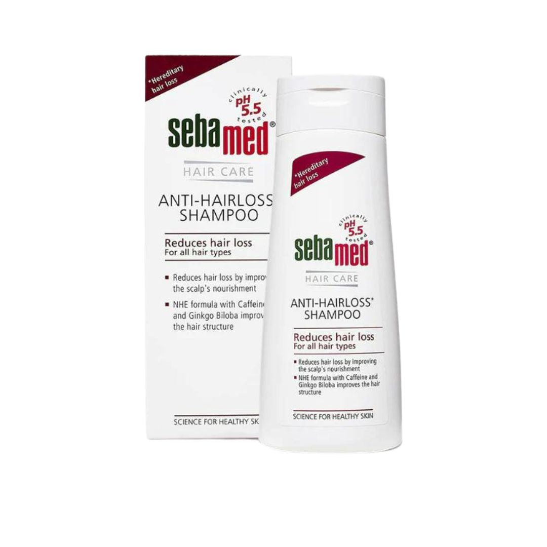 Sebamed Anti-Hairloss Shampoo 200ml, included in the SknBiome Bhai Dooj Kit for Him