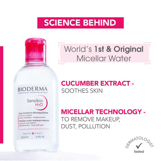Bioderma Sensibio H2O Micellar Water – Makeup Remover for Sensitive Skin