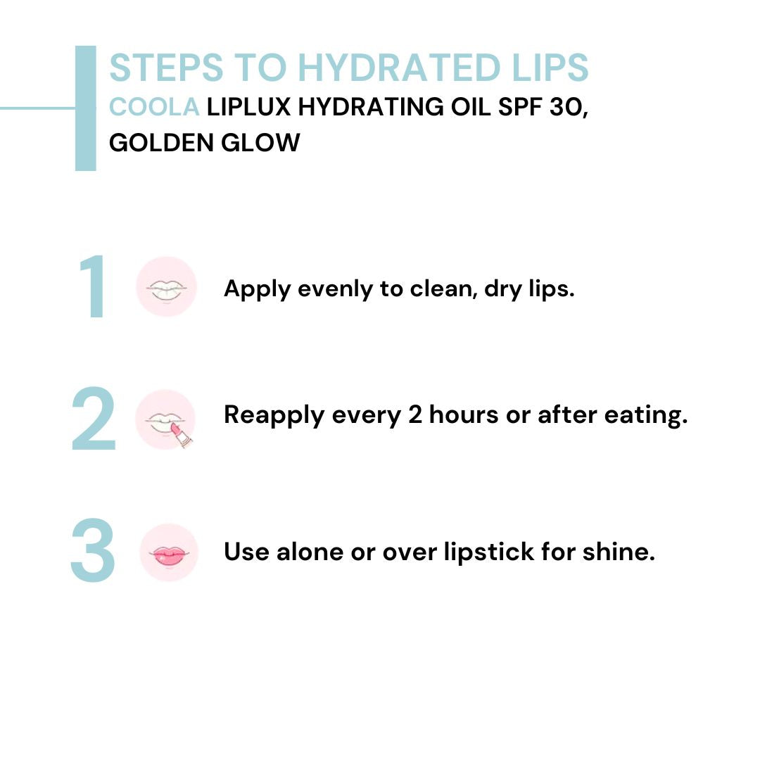Coola Liplux Hydrating Oil SPF 30, Golden Glow