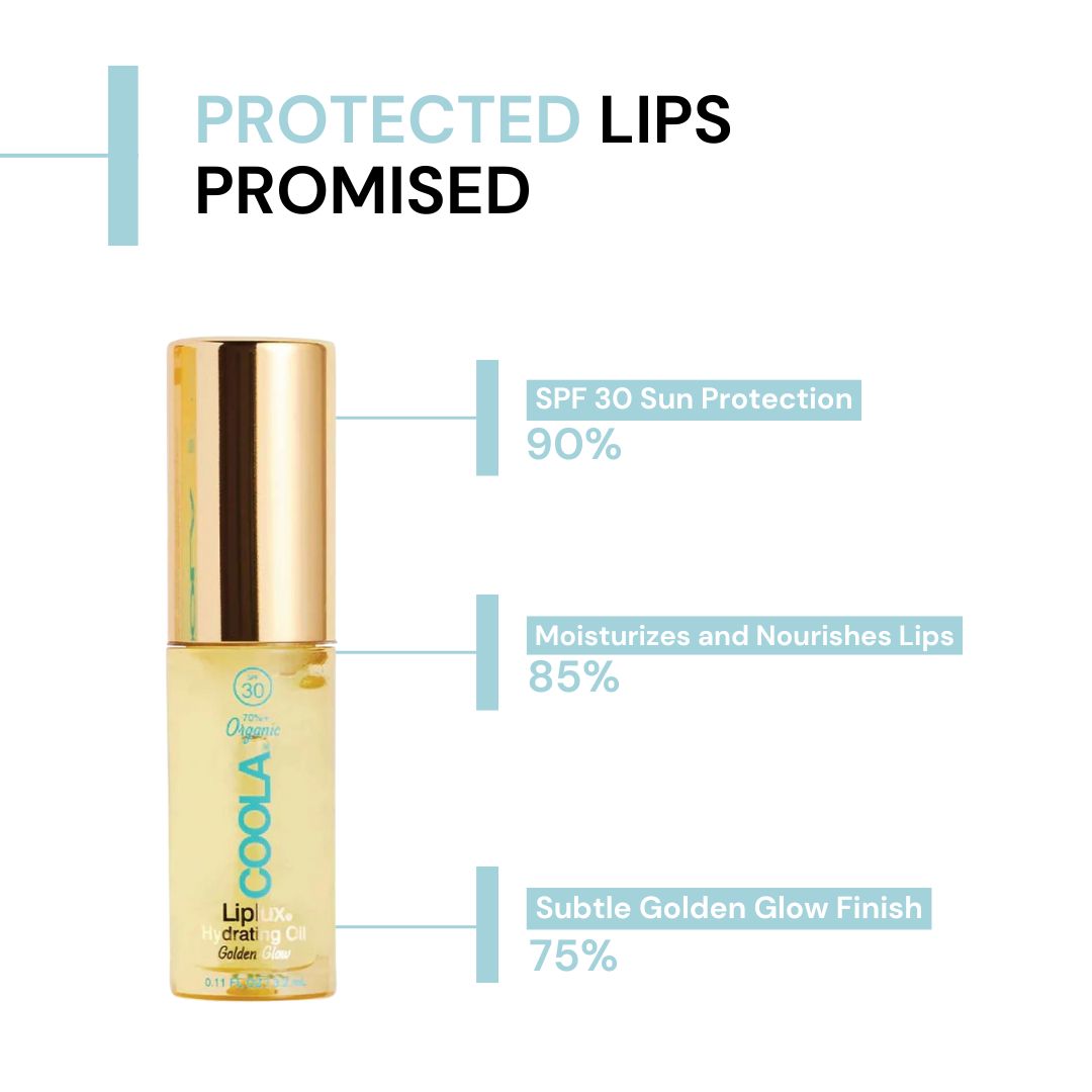 Coola Liplux Hydrating Oil SPF 30, Golden Glow
