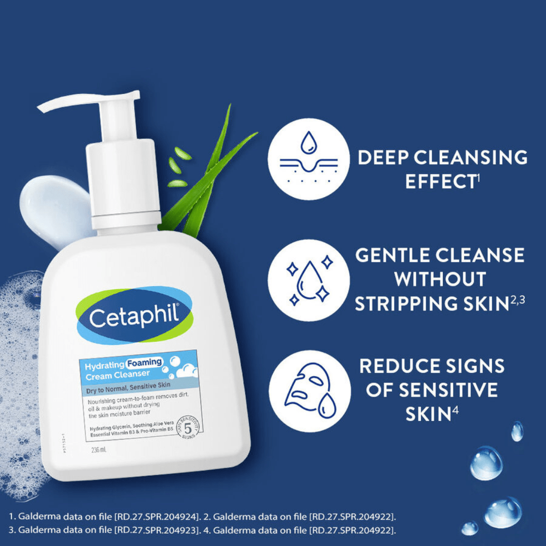 Cetaphil Hydrating Foaming Cream Cleanser