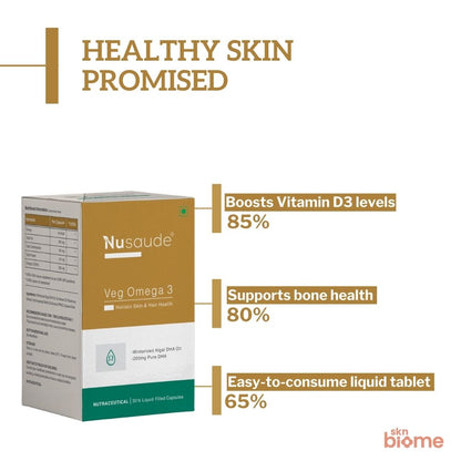 Nusaude Veg Omega 3 Nutraceutical Liquid Filled Capsule