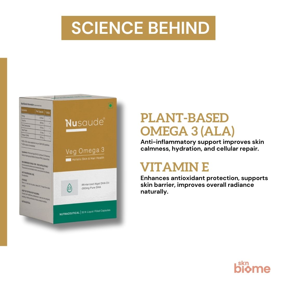 Nusaude Veg Omega 3 Nutraceutical Liquid Filled Capsule