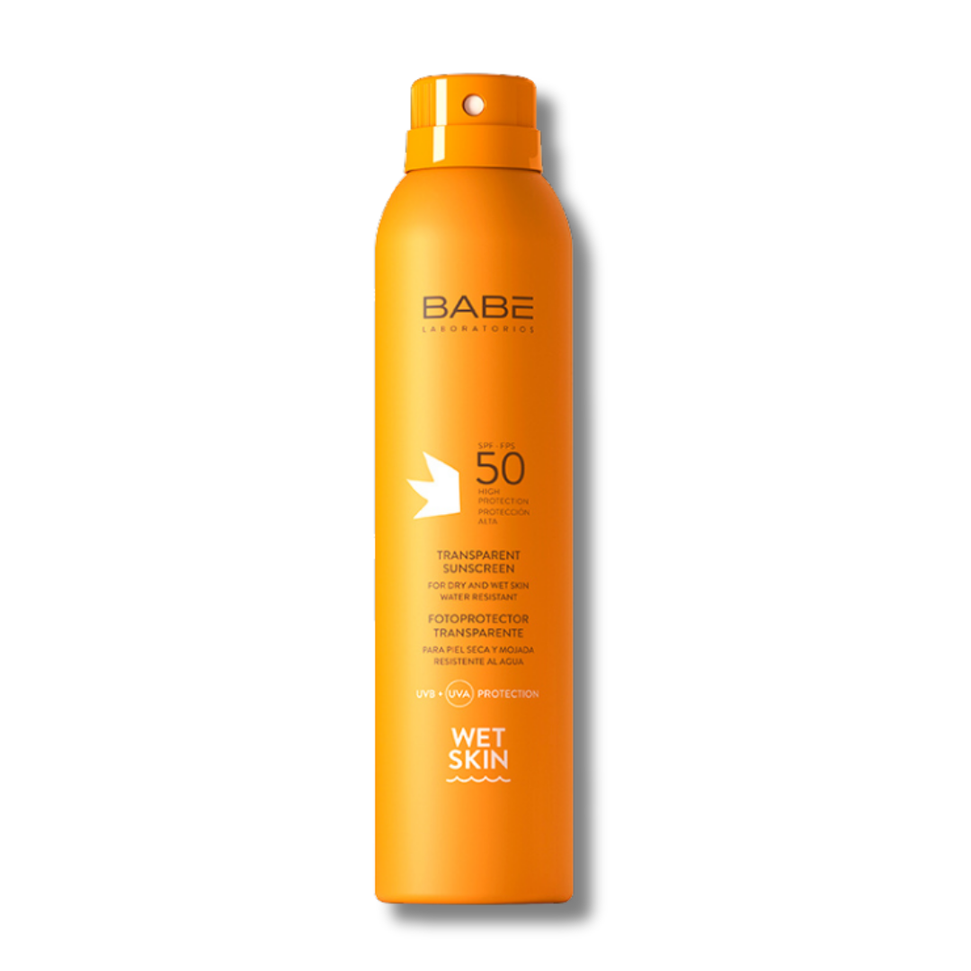 BABE Transparent Sunscreen Wet Skin SPF 50 – Invisible Water-Resistant Sun Protection