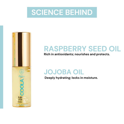 Coola Liplux Hydrating Oil SPF 30, Golden Glow