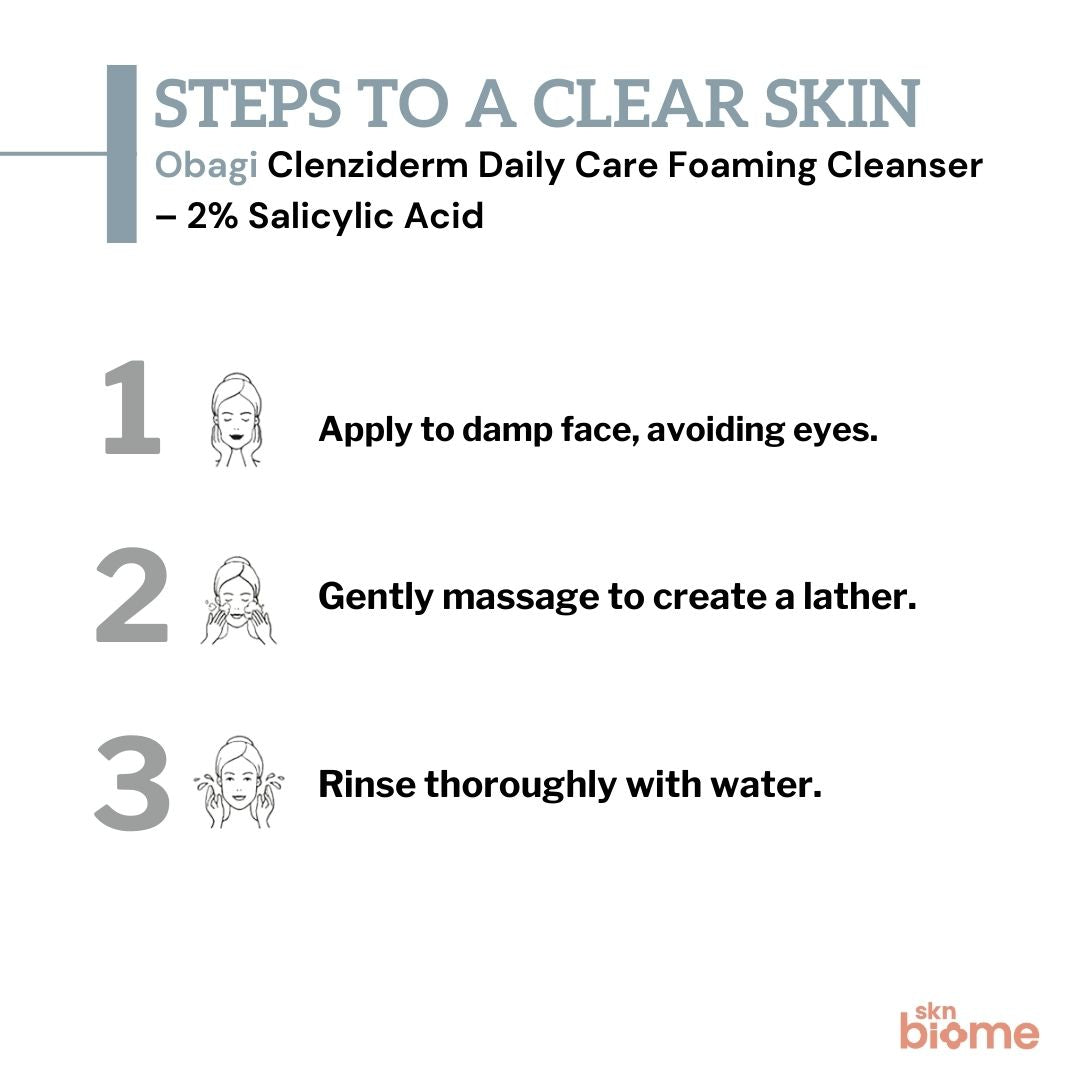 Obagi Clenziderm Daily Care Foaming Cleanser – 2% Salicylic Acid