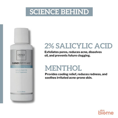 Obagi Clenziderm Daily Care Foaming Cleanser – 2% Salicylic Acid