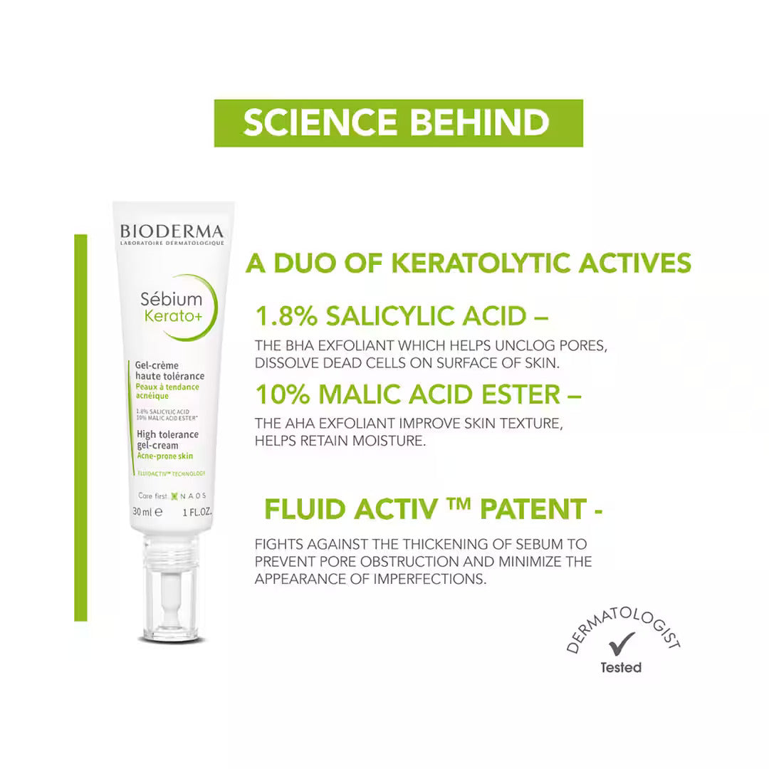 Bioderma Sebium Kerato+ Anti-Blemish Gel Cream