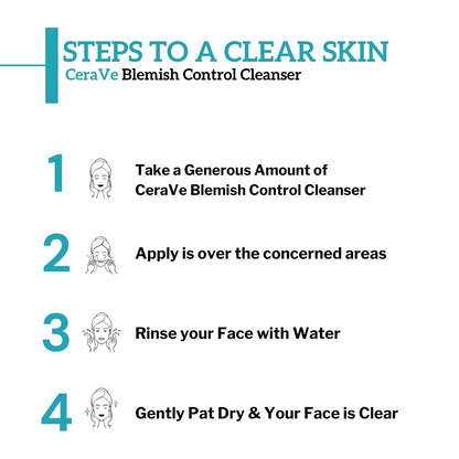 CeraVe Blemish Control Cleanser with Salicylic Acid for Acne – Skn Biome how to use 