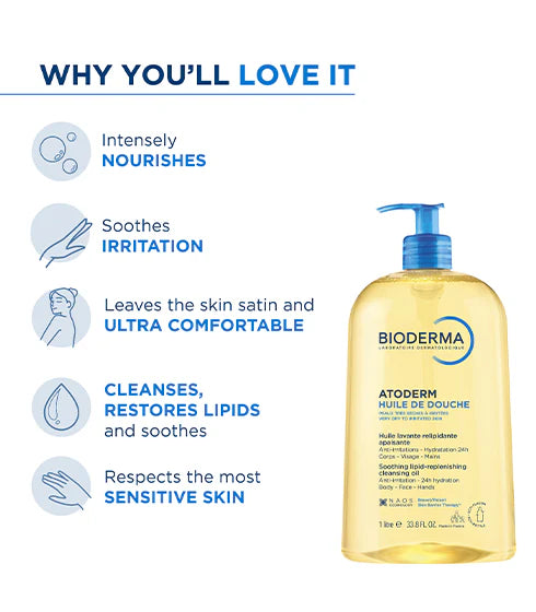 Bioderma Atoderm Soothing Lipid-Replenishing Cleansing Oil