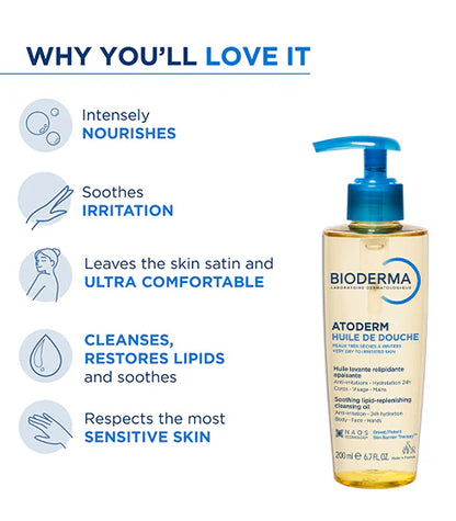 Bioderma Atoderm Soothing Lipid-Replenishing Cleansing Oil