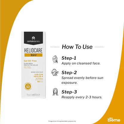 Heliocare 360 Gel Oil-Free Sunscreen SPF 50/PA++++