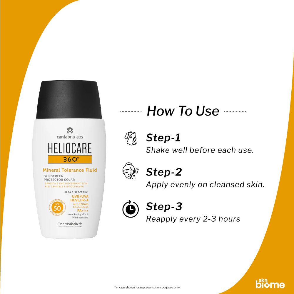 Heliocare 360 Mineral Tolerance Fluid Sunscreen SPF 50 PA++++