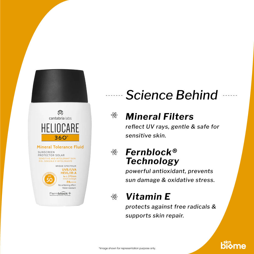 Heliocare 360 Mineral Tolerance Fluid Sunscreen SPF 50 PA++++